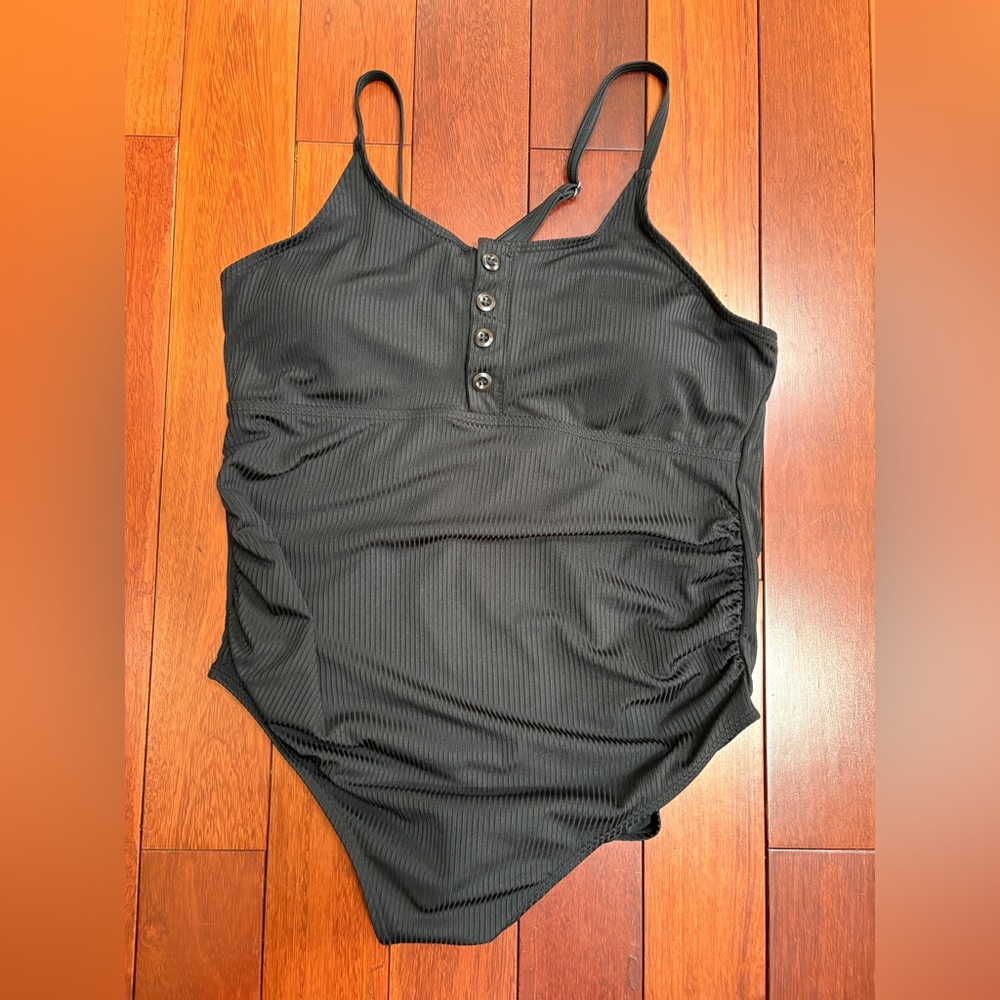 Summer Mae maternity Elegant Black Women's One Piece Swimsuit - Picture 3 of 12
